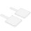 Compact 2pcs Square Vanity Makeup Mirrors with Smooth Rounded Handle White 6