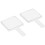 Compact 2pcs Square Vanity Makeup Mirrors with Smooth Rounded Handle White 8