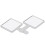 Compact 2pcs Square Vanity Makeup Mirrors with Smooth Rounded Handle White 9
