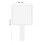 Compact 2pcs Square Vanity Makeup Mirrors with Smooth Rounded Handle White 4