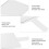 Compact 2pcs Square Vanity Makeup Mirrors with Smooth Rounded Handle White 5