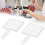 Compact 2pcs Square Vanity Makeup Mirrors with Smooth Rounded Handle White 10