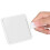 Compact 2pcs Square Vanity Makeup Mirrors with Smooth Rounded Handle White 14