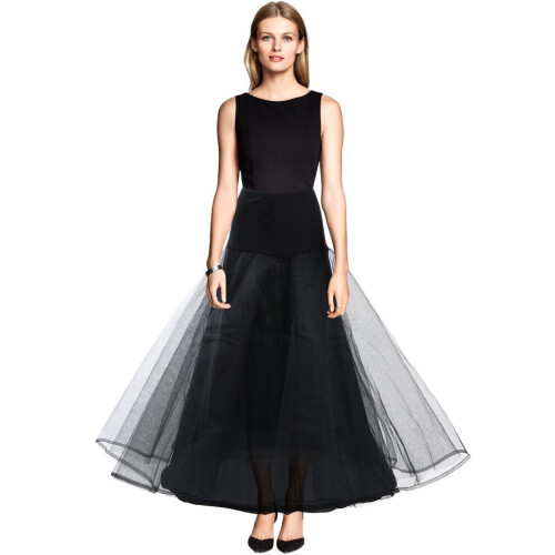 Double Layer Black Petticoat for Dresses