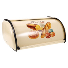 Cremefarbener Brotkasten mit Deckel für
