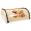 Cream-colored bread box with lid for 1