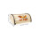 Cream-colored bread box with lid for 2