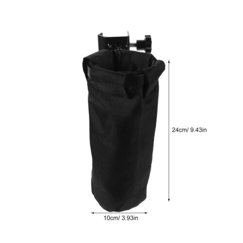 Drumstick-Tasche mit Clip, schwarz, Metallic-Gewebe, 1 Stück 2