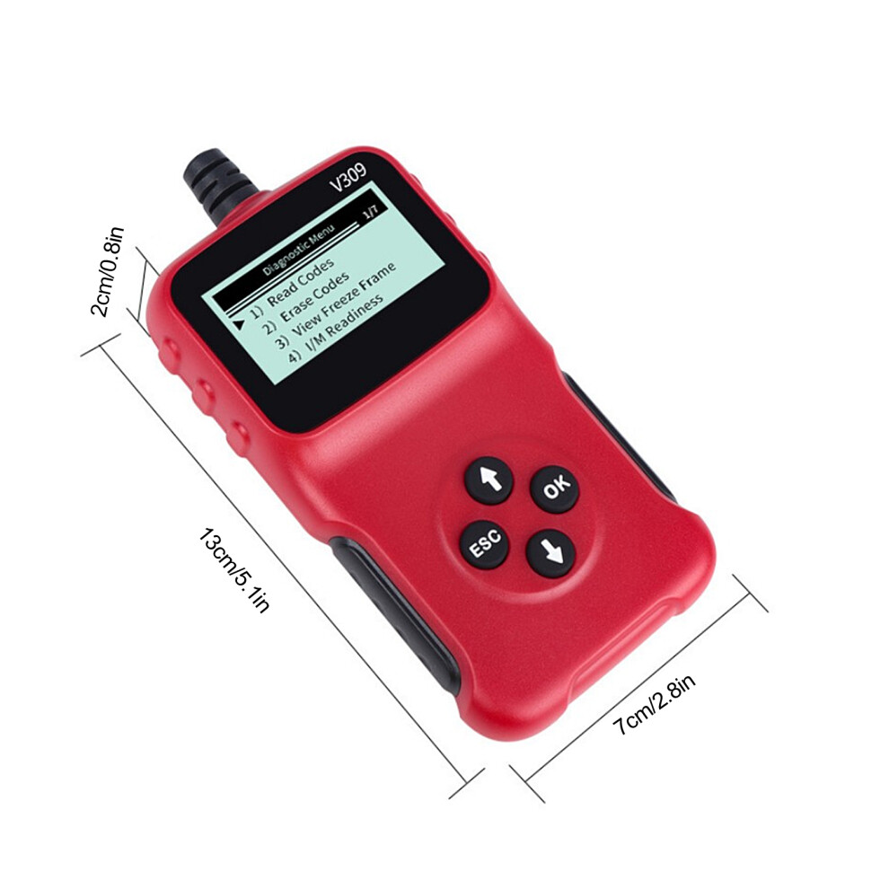 V309 Obd2 Scanner: 5-Language Code Reader For 1996+ Vehicles 8701360408940