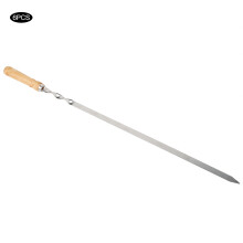Edelstahl-Grillspieße-Set Flache Grillspieße 6 Stück für Barbecue