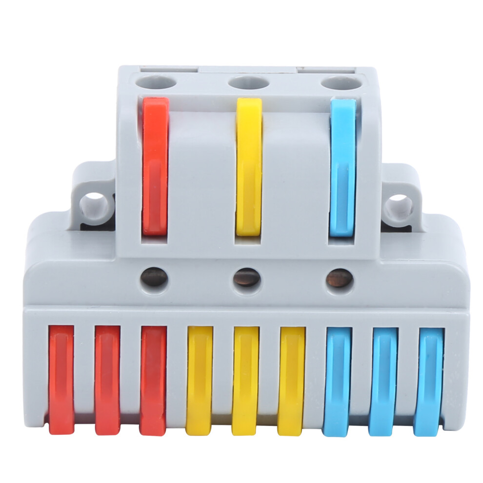 10Pcs Lt-933 Wire Block Clamp 3-In-9-Out Fast Electrical Connectors 7891360410560