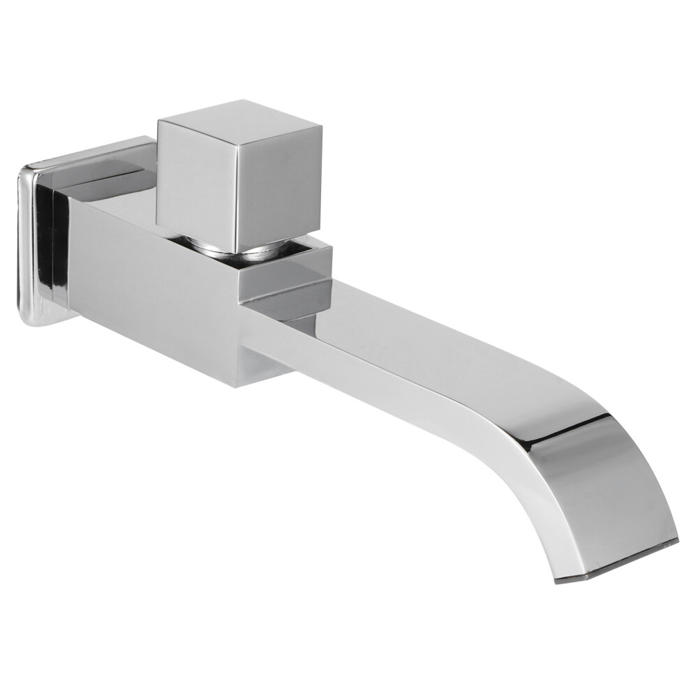 G1/2 Wall Mount Single Cold Brass Faucet For Sink, Chrome 8111360410315