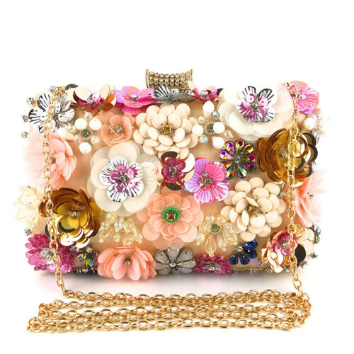 Bunte, paillettenbesetzte Abendclutch 1