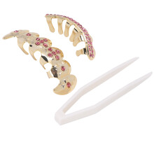 Pink Gold Teeth Brace Jewelry for Halloween Party & Hip Hop Fashion