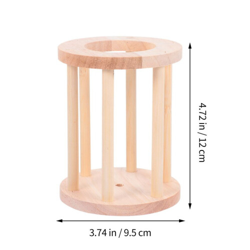 Heuraufe aus Holz mit Kette als Grashalter 1
