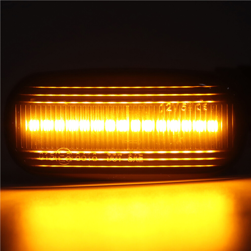 2Pcs Led Side Marker Lights For Audi A3 A4 A6 8P 8E 4F Amber 4311360412577