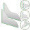 Home Bathroom Use Corner Splash Guard 2 pcs 5