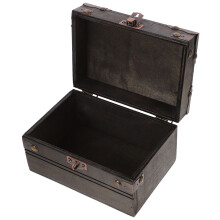Wooden storage box with lock, for jewelry and toys