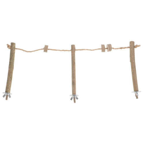 Holzvogelkäfig mit Sitzstange für Papageien 2