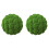 2 bolas de musgo artificial en copos, bolas decorativas verdes 2