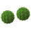 2 bolas de musgo artificial en copos, bolas decorativas verdes 4