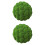 2 bolas de musgo artificial en copos, bolas decorativas verdes 5