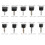 80Pcs Heel Tip Caps TPU Polyurethane Shoe Repair Replacement Multi Size Kit 11