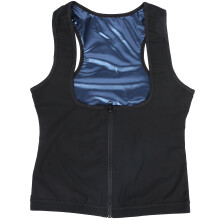 Breathable Sauna Sweat Tank Top with Waist Trainer Zipper for Female 2XL/3XL