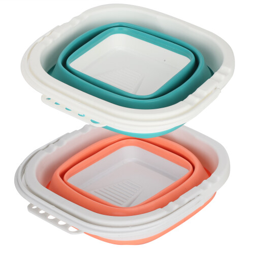 Lightweight 2pcs Foldable Paint Wash Buckets Multi-Purpose & Easy to Store 1