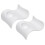 2pcs Ceramic Egg Cups Wave Type For Home and Restaurant (White) 3