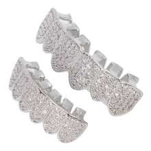 Silver Plated Copper Teeth Set for Hip Hop & Halloween Parties