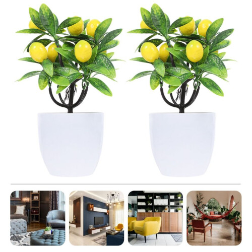2 künstliche Topfpflanzen als Wohnaccessoire 2