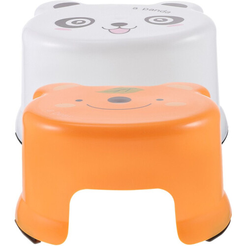 2pcs Lightweight Plastic Shoe Stools for Home and Kindergarten 1