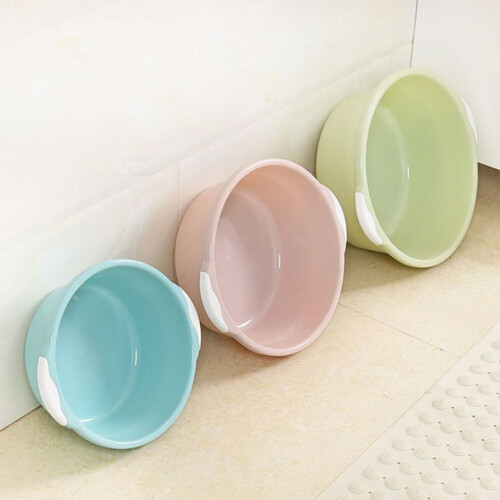 2pcs. Plastic Washbasin Foot Bath Sky Blue Medium Size 2