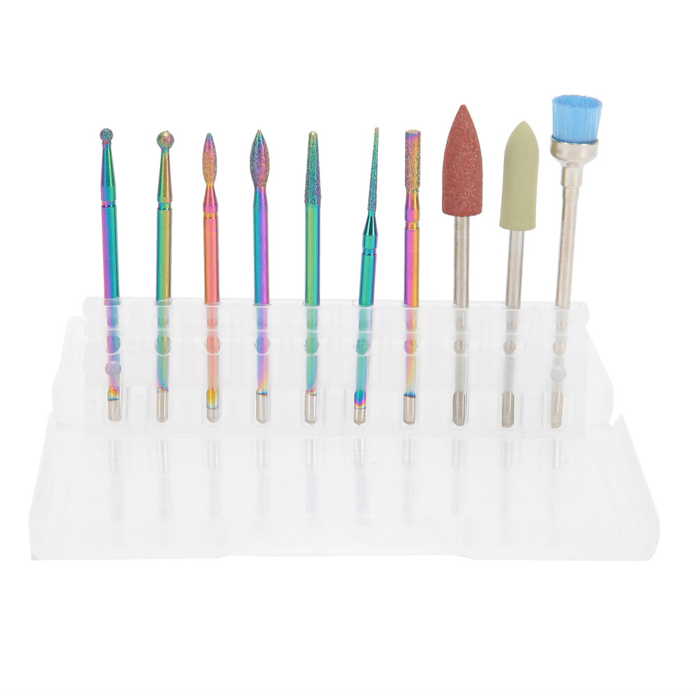 10pcs Tungsten Steel Nail Drill Bits Set for Manicure, Polishing