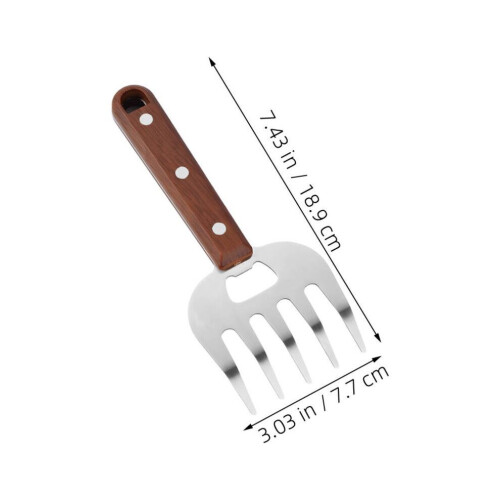 2 st metallklor med trähandtag för grillning 1