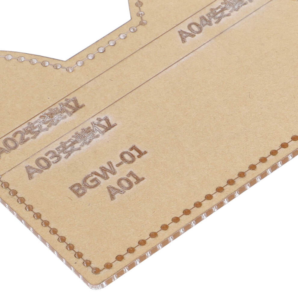 5Pcs Acrylic Template for Card Bag Coin Purse DIY Leather Craft, 7.5x11.5cm-image-OPC-PMXP7KY-NEW
