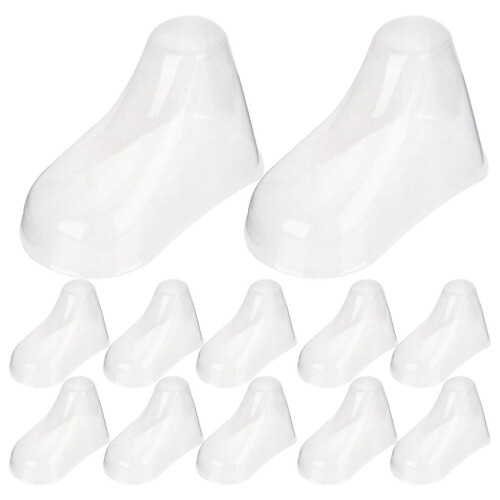 20 transparante plastic babyschoentjes met displayhouder 2