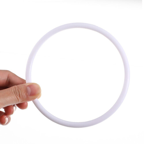 20 dromenvanger cirkels wit 11 cm plastic knutselspullen 2