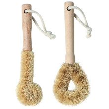2 cepillos para platos con raspador para ollas, sartenes y botellas de agua