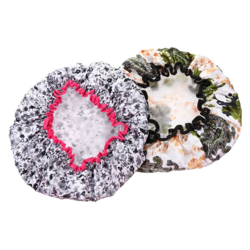 2 gorros de ducha impermeables con estampado Hijab Peva 2