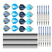 Sport Dart Set 12Pcs Soft Darts with Aluminum Alloy Rods & Plastic Tips