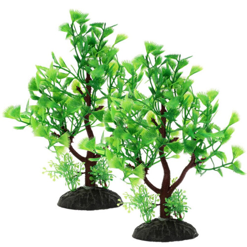 2 delar Akvariumdekoration Akvariumlandskap Plast 1
