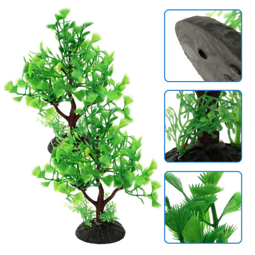 2 delar Akvariumdekoration Akvariumlandskap Plast 2