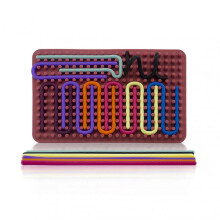 (Red) Sensory Activity Board Colorful Stress Relief Toy Portable Screen-Free Calming Toy for Parents-Children