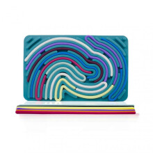 (SAPPHIRE BLUE) Sensory Activity Board Colorful Stress Relief Toy Portable Screen-Free Calming Toy for Parents-Children