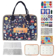 Alzheimer Dementia Sensory Blanket for Adults Anxiety Relief, Multi-Function Learning Activity Blanket with Calming Textures
