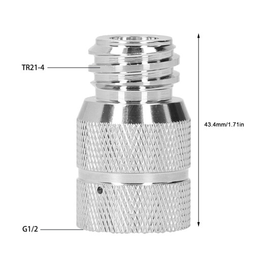 CGA320 Messing-CO2-Soda-Adapteranschluss, Silber, 43,4 mm 2