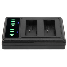 Doppelport-Kamera-Akkuladegerät für NP-W126, 5W/10W, Schwarz