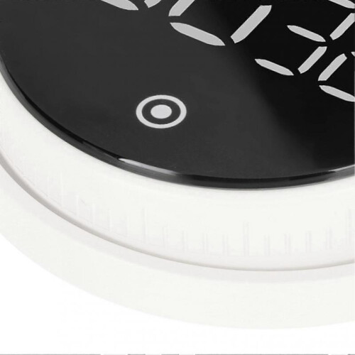 3in LED Digital Timer Rotatable Magnetic Low Noise ABS Shell Silicone Buttons Kitchen Timer White 2